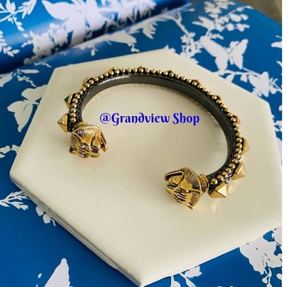 💜 Stella & Dot Artemis Cuff Lionhead Studs Edgy - Picture 5 of 13